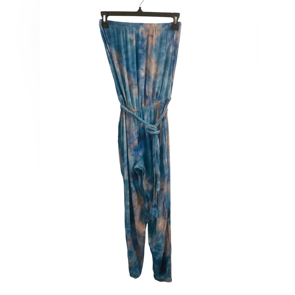 Vanity Room Strapless Blue Jumpsuit Size XS